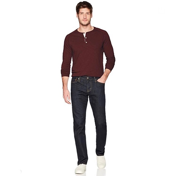 Goodthreads Henley Burgundy Wine Slub Cotton M - Picture 2 of 5